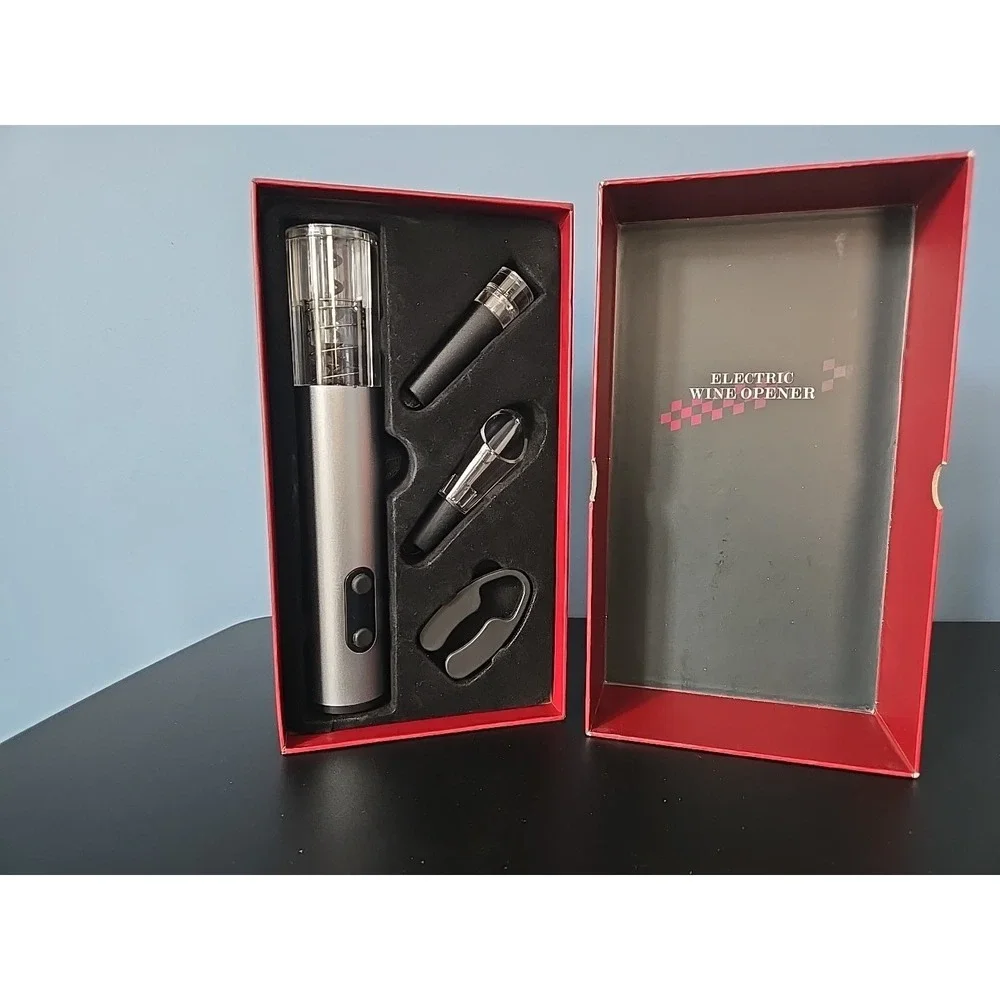 Moderne Elegance Electric Wine Opener‎ Vacuum Wine Stopper Pourer Foil Cutter